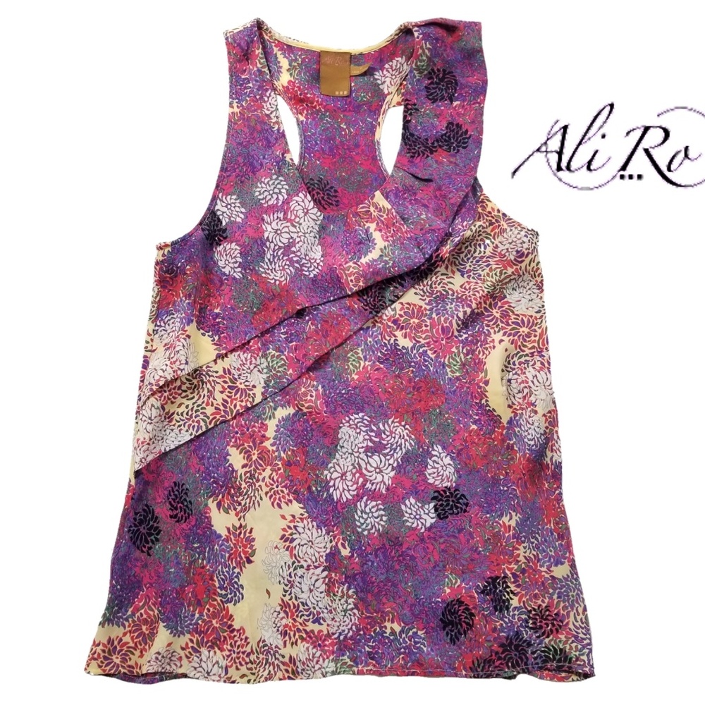 Ali Ro Ruffle Silk Top
